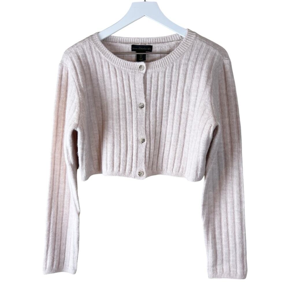 HOUSE OF HARLOW‎ 1960 x Revolve Cropped Chunk Knit Button Sweater Sz L